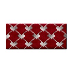 Christmas-seamless-knitted-pattern-background Hand Towel by nate14shop