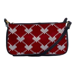 Christmas-seamless-knitted-pattern-background Shoulder Clutch Bag by nate14shop