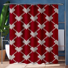 Christmas-seamless-knitted-pattern-background Shower Curtain 60  X 72  (medium)  by nate14shop