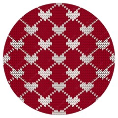 Christmas-seamless-knitted-pattern-background Round Trivet by nate14shop