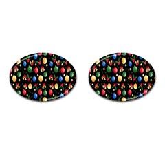 Gradient-christmas-pattern-design Cufflinks (oval) by nate14shop