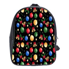 Gradient-christmas-pattern-design School Bag (large)