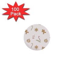 Hand-drawn-christmas-pattern 1  Mini Buttons (100 Pack)  by nate14shop