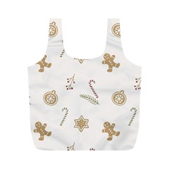 Hand-drawn-christmas-pattern Full Print Recycle Bag (m)