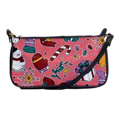 Hand-drawn-christmas-pattern-design Shoulder Clutch Bag