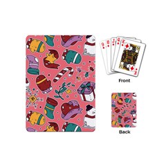 Hand-drawn-christmas-pattern-design Playing Cards Single Design (mini) by nate14shop