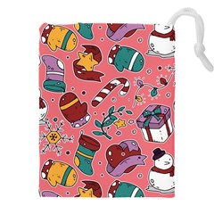 Hand-drawn-christmas-pattern-design Drawstring Pouch (4xl)