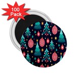 Hand-drawn-flat-christmas-pattern 2.25  Magnets (100 pack)  Front