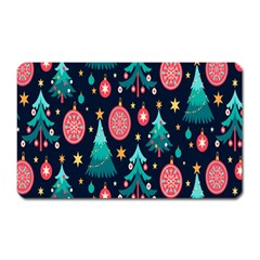 Hand-drawn-flat-christmas-pattern Magnet (rectangular) by nate14shop