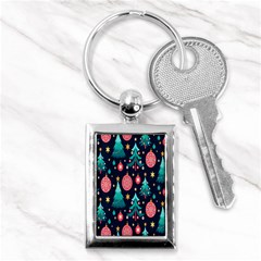 Hand-drawn-flat-christmas-pattern Key Chain (rectangle) by nate14shop