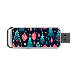 Hand-drawn-flat-christmas-pattern Portable Usb Flash (two Sides) by nate14shop