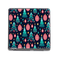 Hand-drawn-flat-christmas-pattern Memory Card Reader (square 5 Slot) by nate14shop