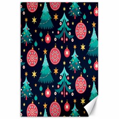 Hand-drawn-flat-christmas-pattern Canvas 20  X 30  by nate14shop