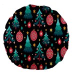 Hand-drawn-flat-christmas-pattern Large 18  Premium Round Cushions Front