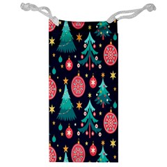 Hand-drawn-flat-christmas-pattern Jewelry Bag by nate14shop