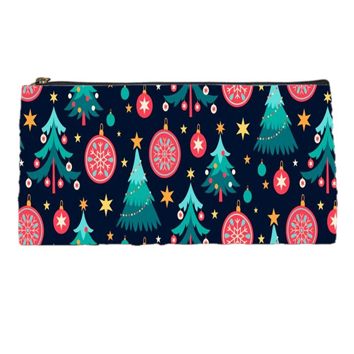 Hand-drawn-flat-christmas-pattern Pencil Case