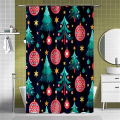 Hand-drawn-flat-christmas-pattern Shower Curtain 48  X 72  (small)  by nate14shop