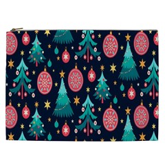 Hand-drawn-flat-christmas-pattern Cosmetic Bag (xxl) by nate14shop