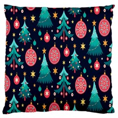 Hand-drawn-flat-christmas-pattern Large Cushion Case (one Side) by nate14shop