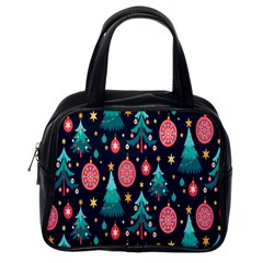 Hand-drawn-flat-christmas-pattern Classic Handbag (one Side)