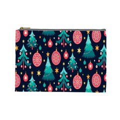 Hand-drawn-flat-christmas-pattern Cosmetic Bag (large) by nate14shop