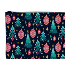 Hand-drawn-flat-christmas-pattern Cosmetic Bag (xl) by nate14shop