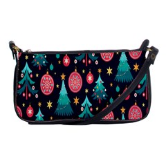 Hand-drawn-flat-christmas-pattern Shoulder Clutch Bag by nate14shop