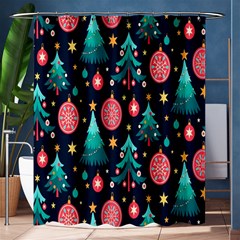 Hand-drawn-flat-christmas-pattern Shower Curtain 60  X 72  (medium)  by nate14shop