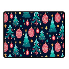 Hand-drawn-flat-christmas-pattern Double Sided Fleece Blanket (small)  by nate14shop