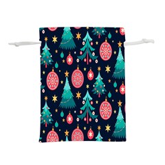 Hand-drawn-flat-christmas-pattern Lightweight Drawstring Pouch (l) by nate14shop