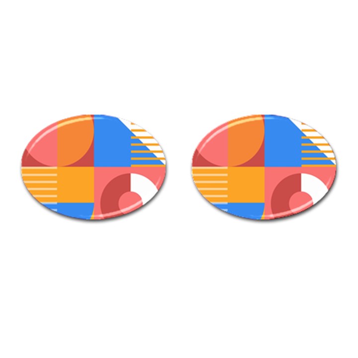 Geometric series  Cufflinks (Oval)