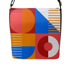 Geometric Series  Flap Closure Messenger Bag (l) by Sobalvarro