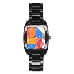 Geometric Series  Stainless Steel Barrel Watch by Sobalvarro