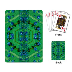 Vines Of Beautiful Flowers On A Painting In Mandala Style Playing Cards Single Design (rectangle)