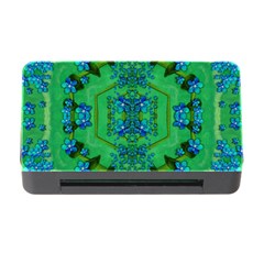 Vines Of Beautiful Flowers On A Painting In Mandala Style Memory Card Reader With Cf by pepitasart