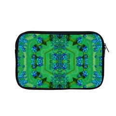 Vines Of Beautiful Flowers On A Painting In Mandala Style Apple Macbook Pro 13  Zipper Case by pepitasart