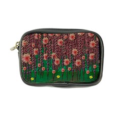 Floral Vines Over Lotus Pond In Meditative Tropical Style Coin Purse by pepitasart