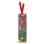 Floral Vines Over Lotus Pond In Meditative Tropical Style Small Book Marks Front