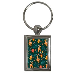 Vintage-christmas-pattern Key Chain (rectangle) by nate14shop