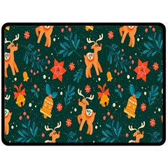 Vintage-christmas-pattern Fleece Blanket (large)  by nate14shop