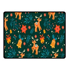 Vintage-christmas-pattern Double Sided Fleece Blanket (small)  by nate14shop