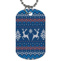 Knitted-christmas-pattern 001 Dog Tag (two Sides) by nate14shop