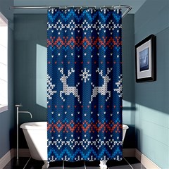 Knitted-christmas-pattern 001 Shower Curtain 36  X 72  (stall)  by nate14shop