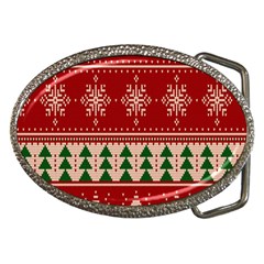 Knitted-christmas-pattern Belt Buckles