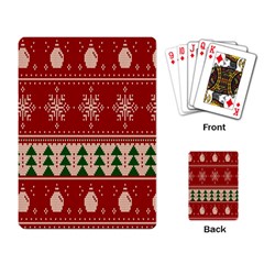 Knitted-christmas-pattern Playing Cards Single Design (rectangle) by nate14shop