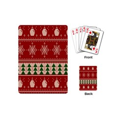 Knitted-christmas-pattern Playing Cards Single Design (mini) by nate14shop