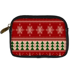 Knitted-christmas-pattern Digital Camera Leather Case by nate14shop