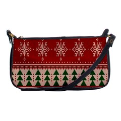 Knitted-christmas-pattern Shoulder Clutch Bag by nate14shop