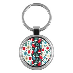 Pack-christmas-patterns Key Chain (round) by nate14shop