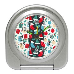 Pack-christmas-patterns Travel Alarm Clock by nate14shop